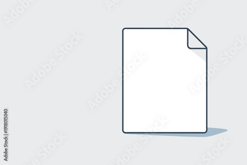 Documentsheet withc ornerfold shown in astr aight fr ont view with cle an foldedc orner positi oned in the right third ofa 3: 2