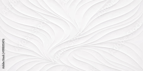 Abstract white paper texture background featuring soft flowing curves and smooth silk fabric waves in a cream and pink satin material design