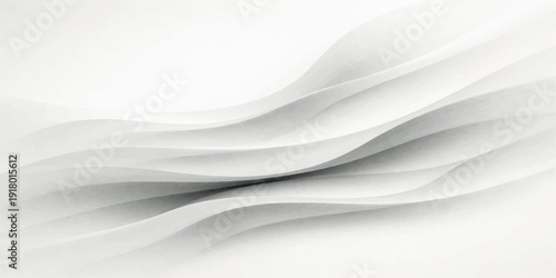 Smooth white abstract background featuring elegant blue and gray wavy curves in a digital motion design template for a professional business wallpaper
