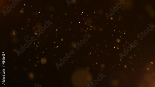 Gold Abstract Golden Particles Flow Flicker lights at corners Looped Background V04
