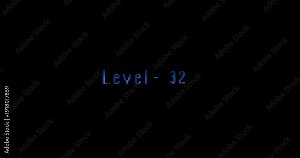 Level 32 text icon animation. Retro Pixel level up Glow Animation ...