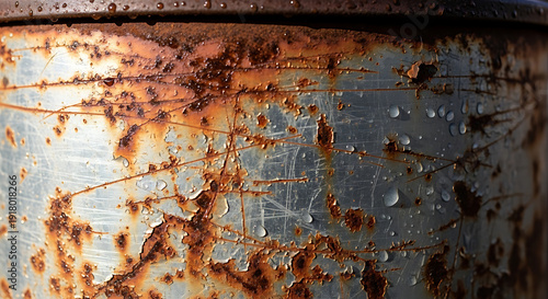 Weathered metal surfaces are revealed, marked by corrosion and erosion, which tells story of time and exposure, revealing the beauty of imperfections.