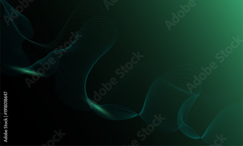 Modern Abstract Wave lines on dark background