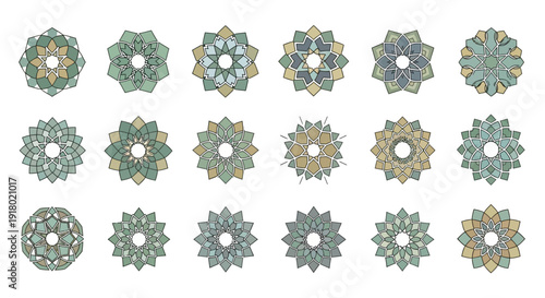 Celebrating Ramadhan with Intricate Islamic Patterns and Geometric Shapes in Cultural Decor