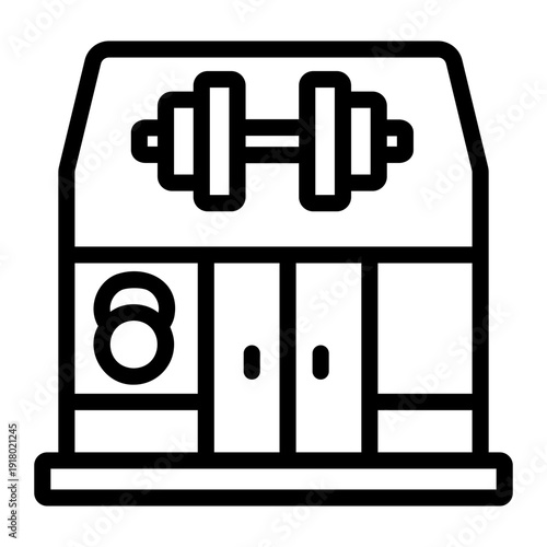 Fitness center Line Icon