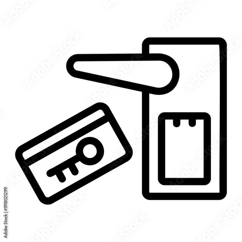 key card Line Icon