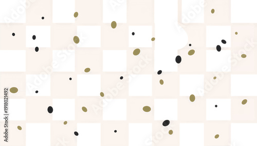 Sensory paper and fabric vector illustration. Minimalist cotton texture with organic knots and seeds. Abstract seamless pattern for branding and packaging design