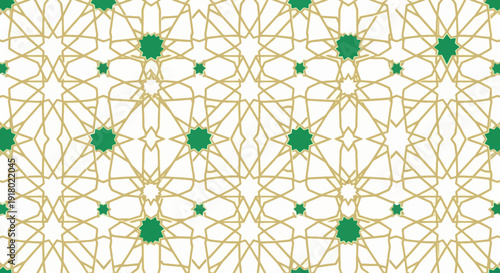 Celebrating Ramadhan with intricate geometric patterns and ornaments in a festive design