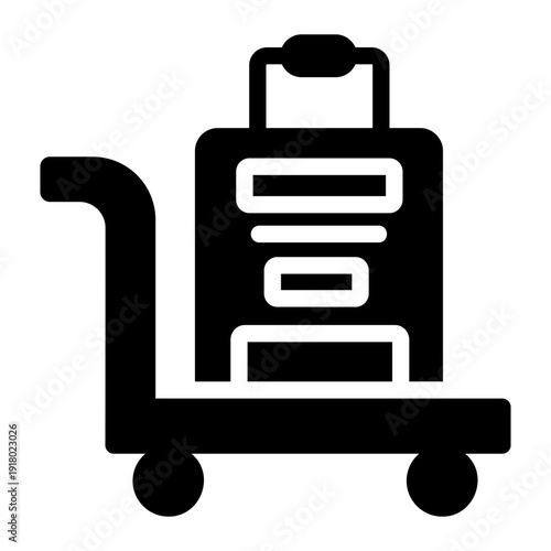Baggage cart Solid icon