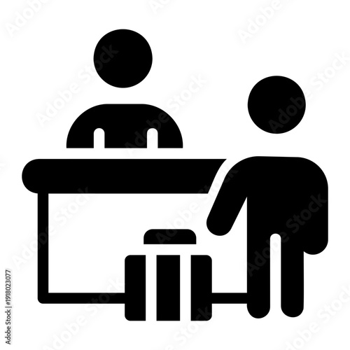 Guest check in Solid icon