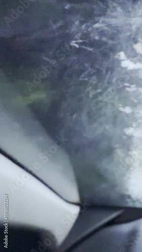 car wash facility viewed from inside car