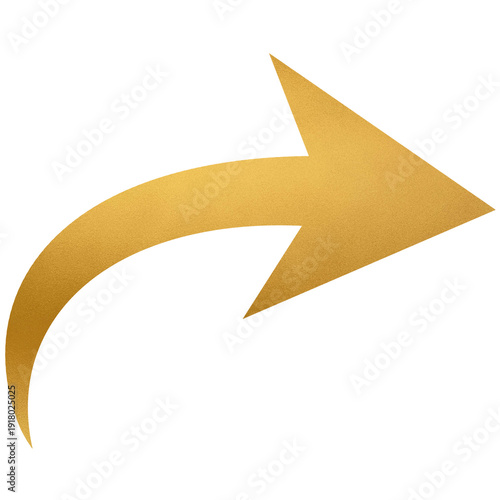 Hand painted fast curve luxurious gold arrow.