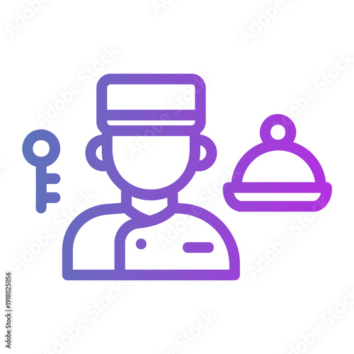 Concierge service Line Gradient Icon