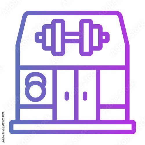 Fitness center Line Gradient Icon