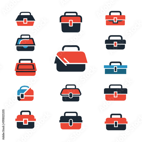 Set of Industrial Style Metal Lunch Boxes