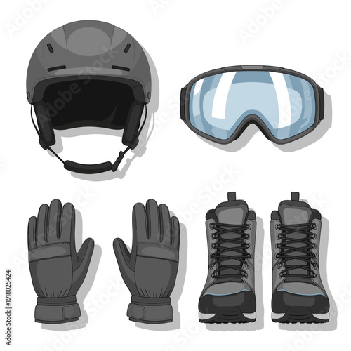 Close Up of Professional Skiing Gear