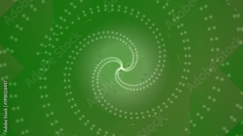 Vibrant green background with swirling white dots pattern