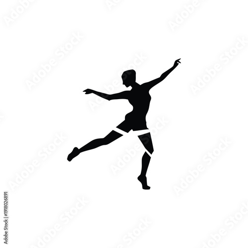 Lone Traveler Standing Before Mountains Vector Illustration