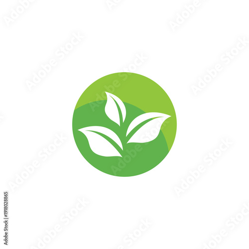 Logos of green Tree leaf ecology