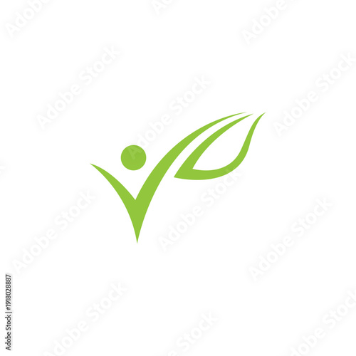 Logos of green Tree leaf ecology