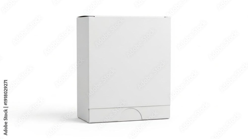Fototapeta premium White product box isolated on white background