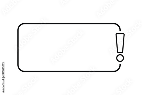 Warning Alert Message Box Icon Vector