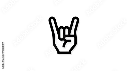 Rock and Roll Hand Sign Icon. Heavy Metal Devil Horns Gesture Symbol. Music Culture, Coolness, and Excitement Vector.