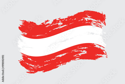 Grunge style Austria  flag with dry brush style for republic day and independence day greeting