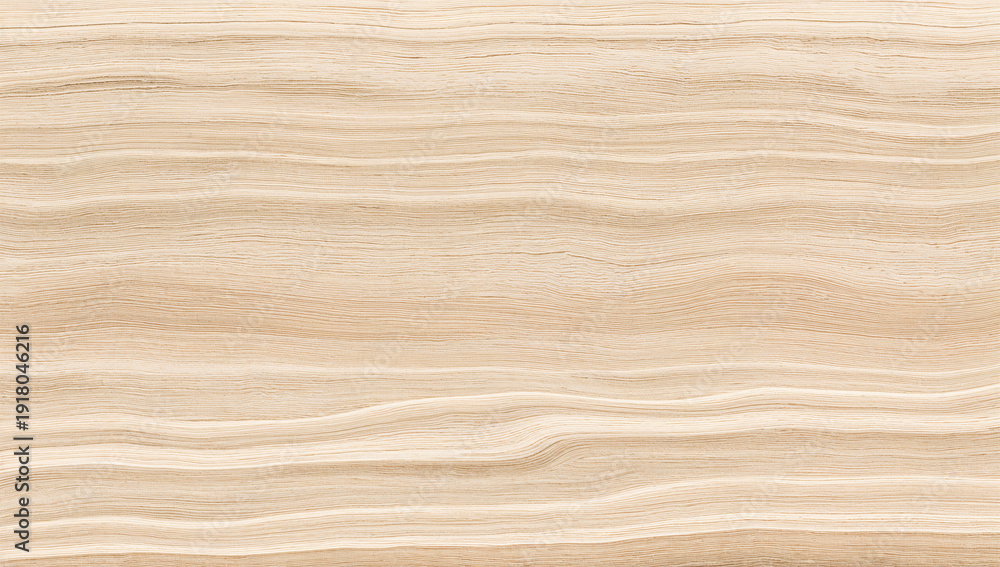 Obraz premium Close-up of light brown wood grain texture with subtle wavy lines and natural patterns