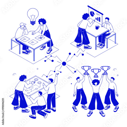 set of business people icons