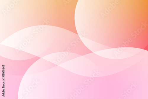 ピンクのグラデーションと曲線が重なる抽象的な背景デザイン素材