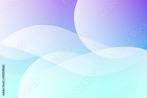 水色を紫のグラデーションと曲線が重なる抽象的な背景デザイン素材