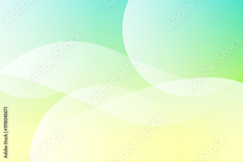 黄緑のグラデーションと曲線が重なる抽象的な背景デザイン素材