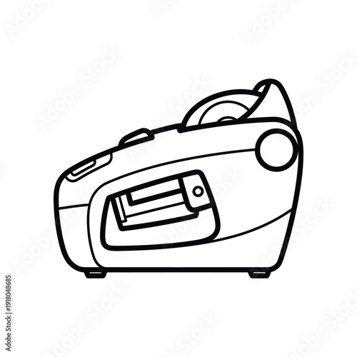 Line drawing of a compact vehicle with a person inside appearing to relax