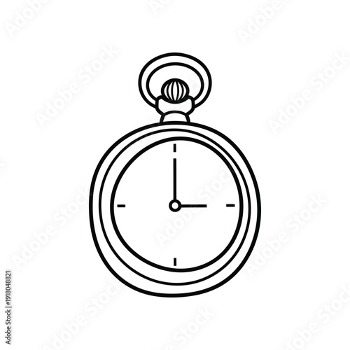 Classic pocket watch with analog face and metal clasp detail