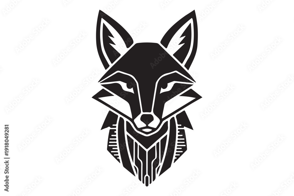 Fototapeta premium vector illustration of a fox