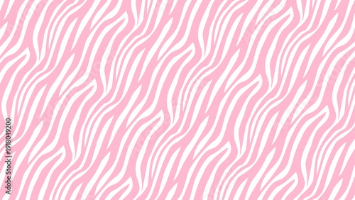 Elegant pink zebra stripe seamless pattern: a captivating texture in a pink and white color scheme, perfect for digital designs, textiles, and backgrounds. 