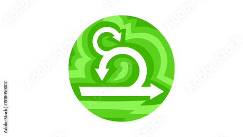 Agile Workflow Icon with Green Vector