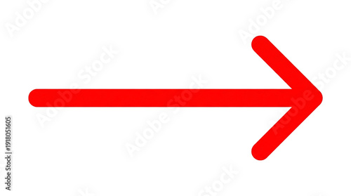 A large red arrow pointing to the right on a white background