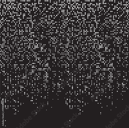 Abstract vector noise. Small particles of debris and dust. Distressed uneven background. Grunge texture overlay with fine grains isolated on white background. Vector illustration. EPS10.