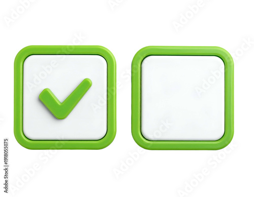 Two distinct checkboxes, one checked, one empty