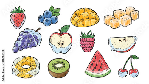 Assorted Fruit Delight: A vibrant collection of fresh fruit varieties, each showcasing unique colors and textures, a feast for the eyes and a promise of natural sweetness.