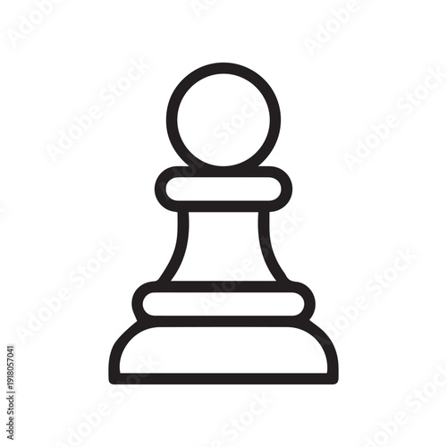 Chess pawn outline icon. linear style sign for mobile concept and web design. chess piece simple line vector icon. Symbol, logo illustration. Pixel perfect vector graphics