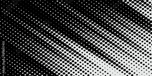 Abstract halftone wave dots background. Futuristic twisted grunge pattern, dots, circles. Vector modern optical pop art texture for posters, business cards and etc