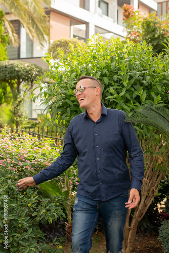 senior man in the garden