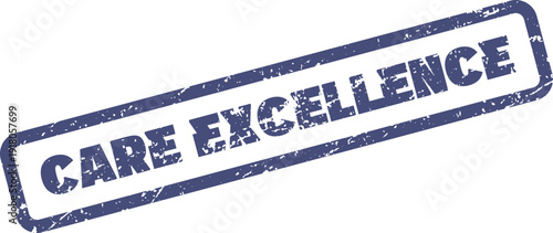 Official quality assurance stamp for care excellence signifying high standards and superior service