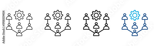 Organization Icon Different Style Outline Collection Set Vector illustration
