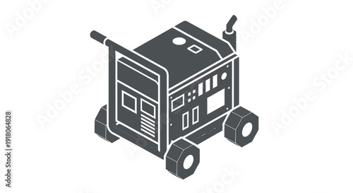 Portable Industrial Generator on Wheels.