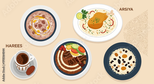 Traditional Arabic Dishes Harees Arsiya and More
