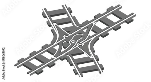 Railway Tracks Intersection and Switch.